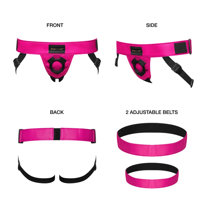 LOVELY PLANET DISTRIBUTION l STRAP-ON-ME - LEATHERETTE HARNESS CURIOUS - FUCHSIA