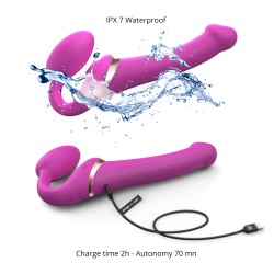 LOVELY PLANET DISTRIBUTION  | STRAP ON ME  - MULTI ORGASM BENDABLE STRAP-ON  - FUCHSIA